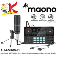 MAONO AU-AM200S1 / AU-AM200 S1 MAONOCASTER LITE PORTABLE ALL-IN-ONE PODCAST STUDIO SOUND CARD WITH C