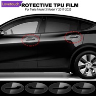 LOVETOUCH 8Pcs/Set Car Door Handle Scratch Protector Inverted Door Handle Paint Protective TPU Film 