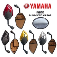 YAMAHA YTX 125 MOTORCYCLE SIDE MIRROR SHORT STEM BLACK STEM ACCESSORIES WITH FREE BLIND SPOT
