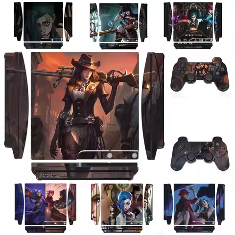 2201 Vinyl Skin Sticker Protector for Sony PS3 Slim PlayStation 3 Slim and 2 controller skins Sticke