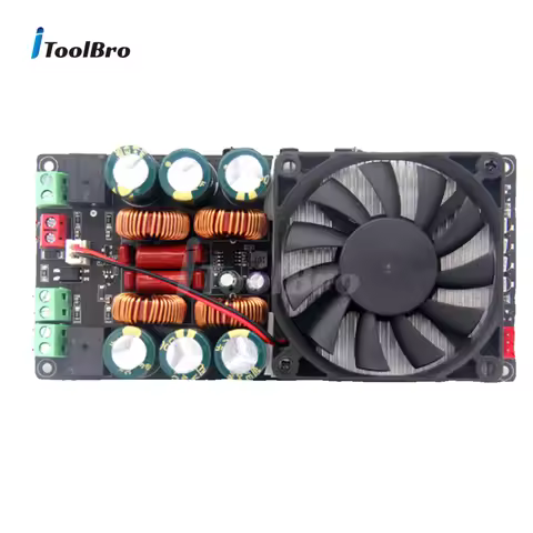600W+600W DC 12-70V Class D HiFi Digital Stereo Power Amplifier Board 12V 24V 48V Audio Amp for Spea