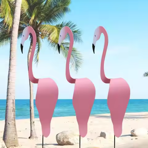 F2 1Pcs Garden Cyclone Bird Flamingo Backyard Beach Creative Party Decoration Photography Props Lawn