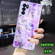 Softcase Kaca Macaroon Lilac OPPO A16 (SL3) - Case Lilac OPPO A16 - Case  HP OPPO A16 - Case Macaron Kaca Lilac HP OPPO A16  Kesing HP OPPO A16- Softcase HP OPPO A16- Softcase OPPO A16  Silikon OPPO A16 Terbaru Case cute CASE TERBARU CASING HP Case Custom