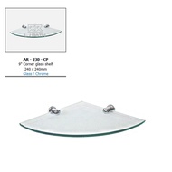 AR - 230 - CP - 9" Corner glass shelf