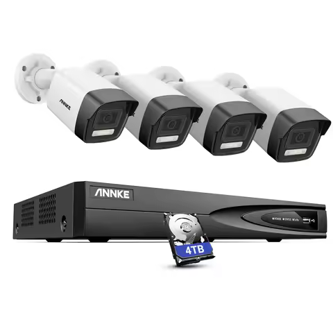 ANNKE H1200 12MP Dual Light Outdoor Surveillance Camera System 2.8MM Lens Person/Vehicle Detection 2