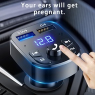 SEAMETAL Bluetooth 5.0 Car MP3 Player FM Transmitter Dual USB Charger Handsfree Car Accessories