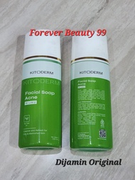 Kitoderm Facial Soap Acne Tea Tree Oil (Hijau) - sabun muka berjerawat