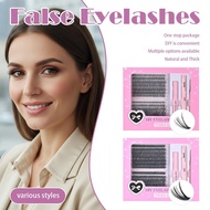 Single Cluster False Eyelashes Set 30d 40d 60d Natural Segmented Thick Y0q7