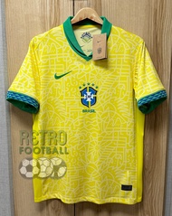 ใหม่ล่าสุด!! เสื้อฟุตบอลทีมชาติ บราซิล ยูโร 2024 Home ชุดเหย้า [ 3A ] เกรดแฟนบอล สีเหลือง เหมือนต้นฉบับ (รับประกันคุณภาพสินค้า)