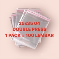 25x35 04 16 MICRON / PLASTIK OPP SEAL BAJU / PLASTIK OPP SEAL GARMEN