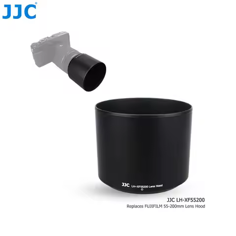 JJC Lens Hood for FUJIFILM XF 55-200mm F3.5-4.8R LM OIS Lens On X-T4 X-T200 X-A7 X-T20 Replaces FUJI