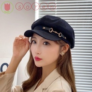 SOREN Vintage Beret Hat, Adjustable Woolen Beret Newsboy Hat, Fashion Paperboy Soft Beret Painter Ca