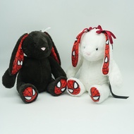 Rytanda Simulation Spider Rabbit Plushie Doll Pillow Black White Cute Bunny Plush Toy Soft Stuffed A