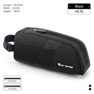WEST BIKING Bike Top Tube Bag 0.9L Portable Wear Resistant Bicycle Frame Bag 3-Point Strap Stable Cy