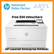 HP LaserJet Enterprise M406dn | Free $50 eVouchers | Print only | Duplex Printing |  Monochrome | Su