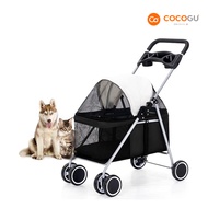 COCOGU Pet Trolley รถเข็นสัตว์เลี้ยง ขนาดชั้นเดียว รับน้ำหนักได้สูงสุด15-20KG พับเก็บได้ รุ่น DTC-80