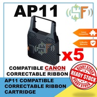 5 Units Compatible AP11 Black Typewriter Ribbon Cartridge for AP200 AP200E AP110 AP300 AP500 AP1000 