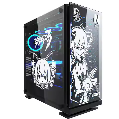 Honkai Impact Anime Stickers for PC Case,Cartoon Decor Decals for Atx Gaming Computer Chassis Skin,H