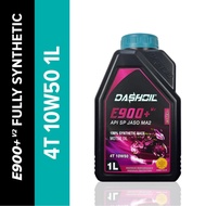 DashOil Ester+ E900+ V2 4T 10w50 1L Fully Synthetic SP Motorcycle Engine Oil Minyak Hitam Pelincir M