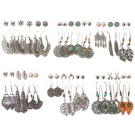 P.K.YO-36 Pairs Fashion Vintage Drop Dangle Earrings Set for Women Girls Bohemian Earrings for Birth