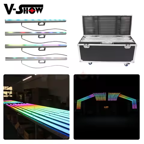 VSHOW 32pcs Led RGB Pixel Tube With Flightcase And 2pcs Artnet DMX Controller Dj Stage Led Bar Light