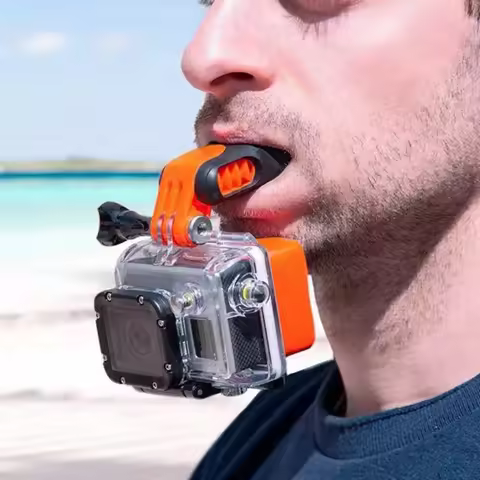 Mouth Mount Surfing Skating Boating Bite Mouth with Screw for HERO 10 9 8 7 6 5 4 3+ 3 2 1 Cameras F