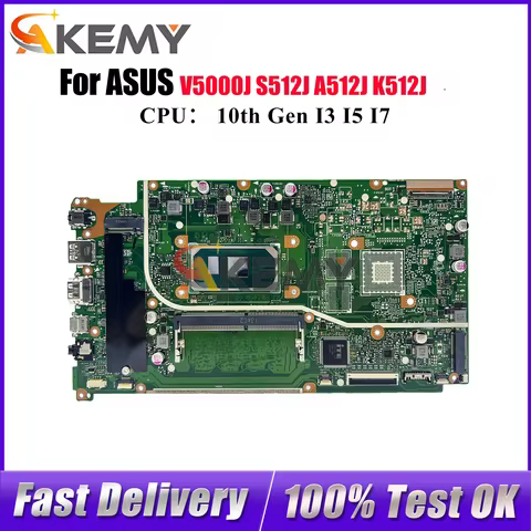 X512JA Laptop Motherboard For ASUS X512J F512J A512J V5000J X512JF X512JP S512J K512J X512JAW X512JA
