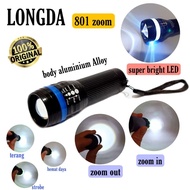MINI ZOOM 801 FLASHLIGHT LONGDA LED FLASHLIGHT