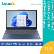 Lenovo IdeaPad Slim 3 [45MJ Blue / 46MJ Grey] Laptop (R7-5825U,16GB,512GB,15.6",W11)