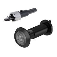 16mm 220 Degree Door Viewer Peephole Wide Angle Home Security Peek Peep Holes with Rotating Privacy 