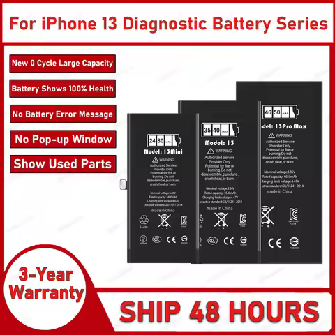 2025 Years 100% New Diagnostic Battery no error message no pop up for iphone 13 13 Pro max 13 mini b