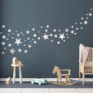 Acrylic Star Mirror Wall Sticker Reflective Waterproof Mirror Stickers Living Room Bedroom Backgroun