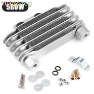 YUJINPH Original Oil Cooler, 65ml Durable Universal Oil Cooler, 5 Row Aluminum Motorcycle Engine Rad