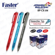 Faster BP-CX-5N 0.5mm Ball Point Pen (50 pcs) (Black/Blue/Red)👍👍