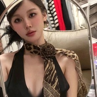 原创设计款 y2k美式辣妹玫瑰花丝巾甜酷千禧风首饰发饰领巾女时尚Original design Y2K American hot girl rose 969a924.my20251011