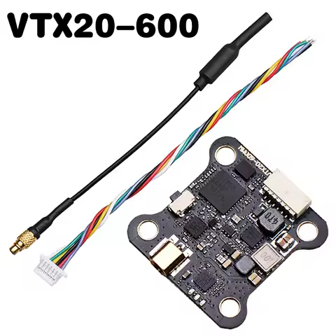 JHEMCU VTX20-600 5.8G 40CH FPV Transmitter PitMode 25mW 100mW 200mW 400mW 600mW 7-26V Adjustable VTX