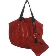 MARNI - Preloved Red Tote Bag SnakeSkin Authentic