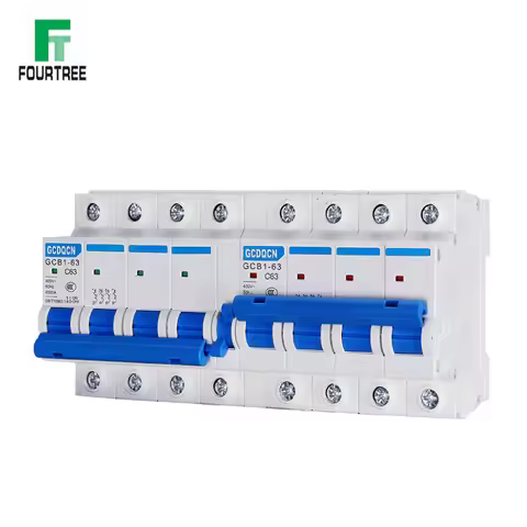 1PCS 4P+4P Manual Transfer Switch MTS Dual Power Mini Interlock Circuit Breaker 400V AC 6A-63A 50Hz 