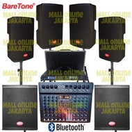 Paket Sound system Baretone 15 inch Max 15Rc 4 speaker aktif subwoofer