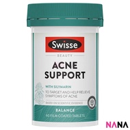 SWISSE Beauty Acne Support 60 Film Coated Tablets (EXP:01 2027)