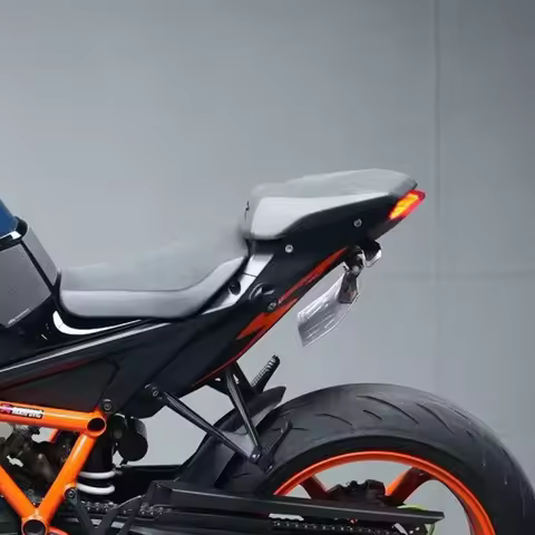 For Super DK1290 2020-2025 license plate Super DK1290 With turn signal LED light Foldable license pl