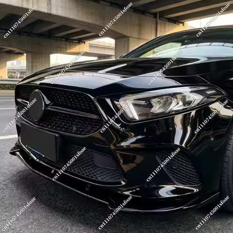 3PCS Bodykit for Mercedes Benz A Class W177 V177 Pre-facelift 2018-2022 Car Front Bumper Lip Splitte
