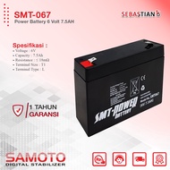 Emergency Light Battery Dry Battery Samoto Battery UPS SMT 6V 7Ah