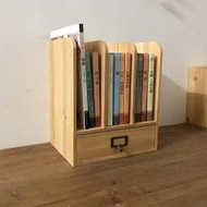 鄉村風 原木3格書架 書桌抽屜櫃 4格櫃 實木質感雜誌架 辦公文件櫃 書報架 簡約收納架 置物架 整理分類架 咖啡廳木櫃