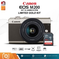 กล้อง Canon EOS M200 EF-M 15-45 mm. F3.5-6.3 IS STM (Limited Gold Edition) [รับประกัน 1 ปี By AVcentershop] แถมฟรี เมม 100MB/s 32 GB