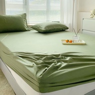 Washed Cotton Bed Sheet and Fitted Sheet Regular Bed Sheet Single/Double King Bed