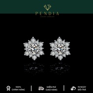 Women's Classic 6-Nail Silver Earrings with White Gold Polished 6.8 Cups - PENDIA Brand - Inspection