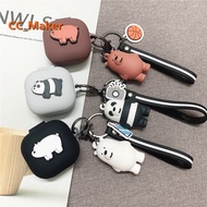 【In Stock】New Samsung Galaxy Buds Pro Case Cartoon We Bare Bears Pendant Samsung Bluetooth Buds Live Headset Protective Case Cover Silicone Soft Shell