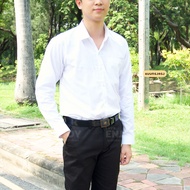 เสื้อเชิ้ตนักศึกษาชายแขนยาว-แขนสั้น ทรงเข้ารูป ทรงตรง มีไซส์ใหญ่ถึง 60 นิ้ว