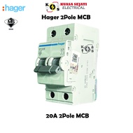 Hager MCB MY Series 1 POLE / 2 POLE / 3 POLE 10A / 16A / 20A / 32A / 40A / 63A MCB 4.5KA